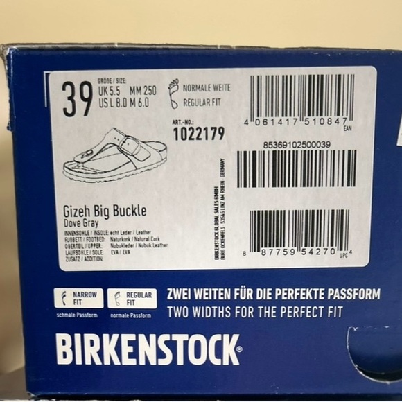 Birkenstock Large Buckle Dove Gray Sandals - Picture 5 of 5